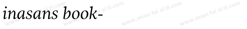 inasans book字体转换